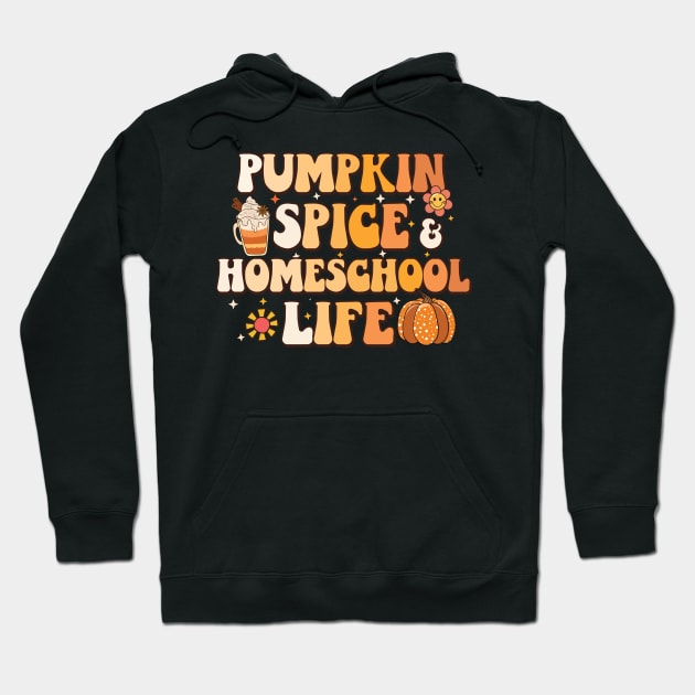 Pumpkin Spice and Homeschool Life autumn Back to Homeschool Hoodie by UNXart